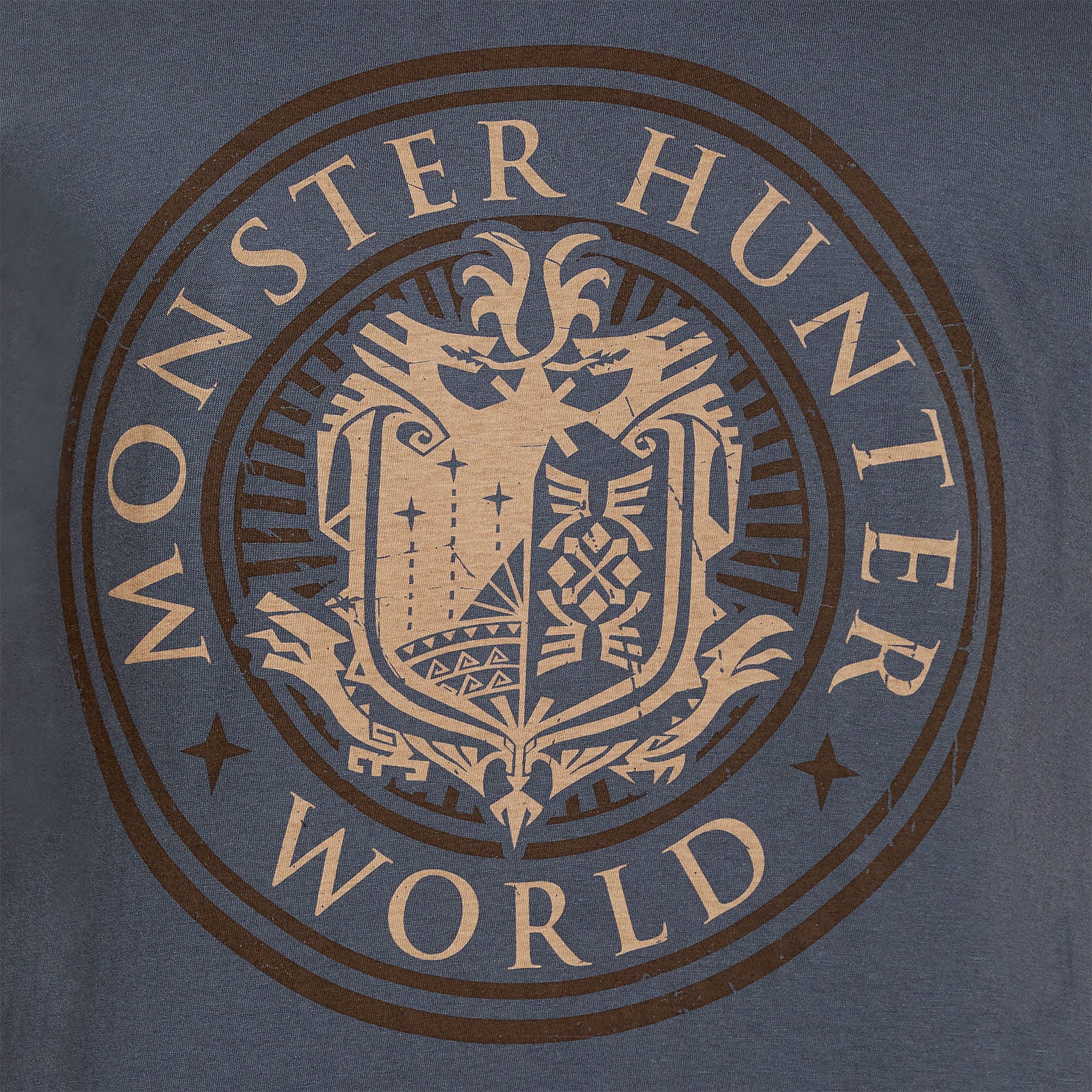 Produktbild Monster Hunter - World Logo T-Shirt blau