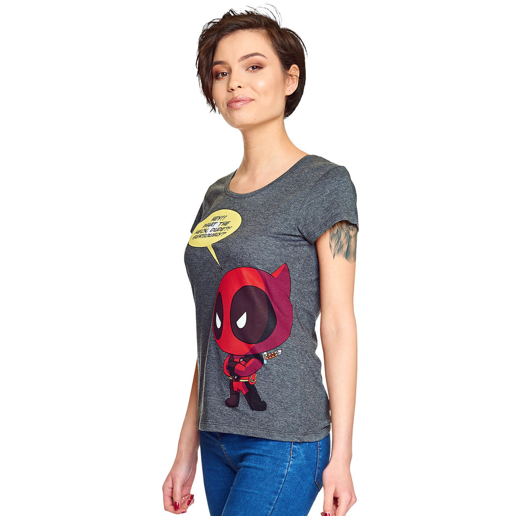 Produktbild Deadpool - Chibi T-Shirt Damen grau