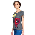 Produktbild Deadpool - Chibi T-Shirt Damen grau