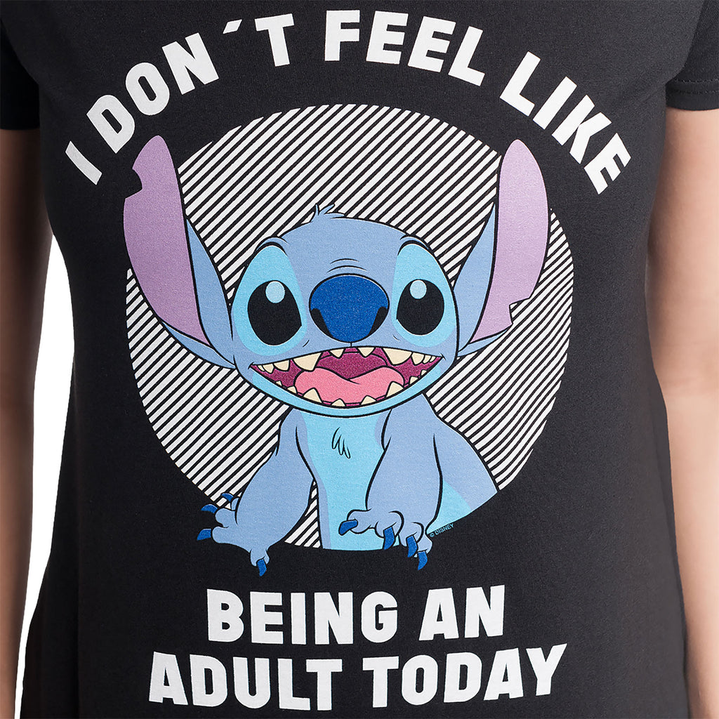 Produktbild Lilo & Stitch - No Adult T-Shirt Damen schwarz
