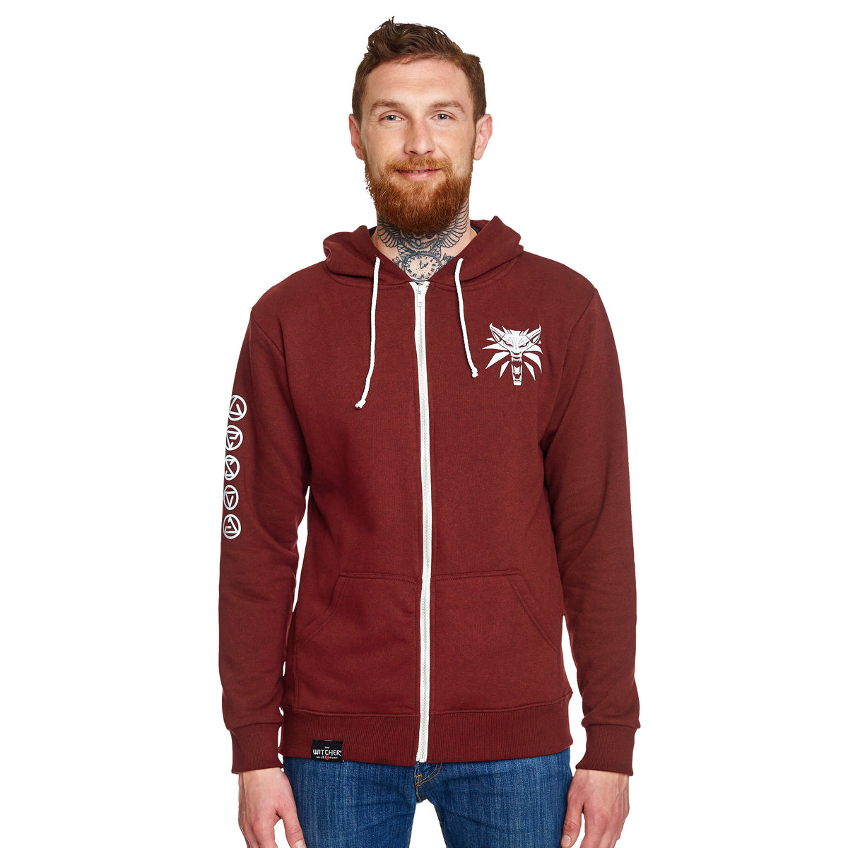 Produktbild Witcher - Wolf Medaillon Kapuzenjacke rot