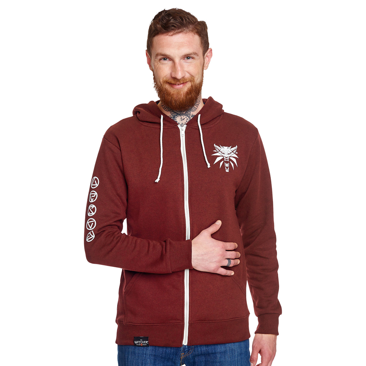 Produktbild Witcher - Wolf Medaillon Kapuzenjacke rot