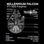 Produktbild Star Wars - Millennium Falcon Sketch T-Shirt schwarz