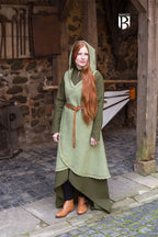 Produktbild Mittelalter Wickelkleid Dala mit Kapuze grün