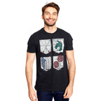 Produktbild Attack on Titan - Military Divisions Shields T-Shirt