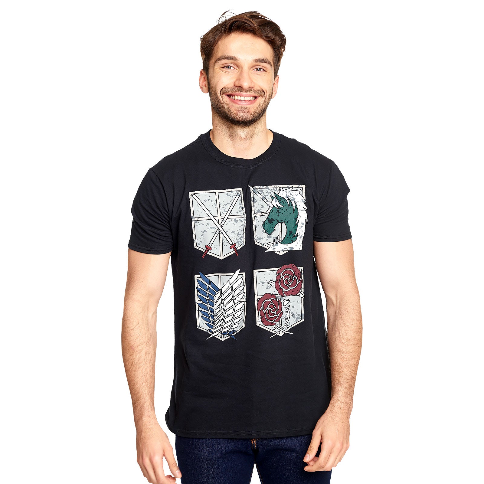 Produktbild Attack on Titan - Military Divisions Shields T-Shirt