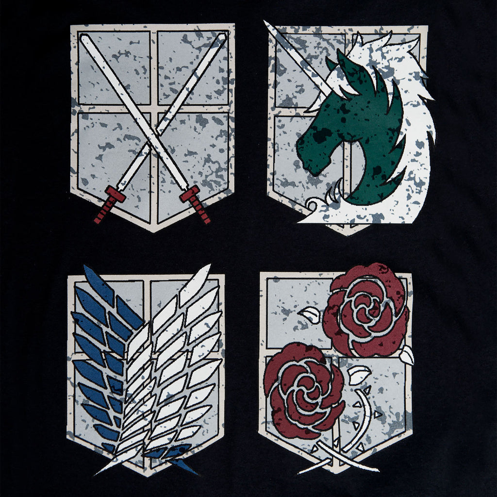 Produktbild Attack on Titan - Military Divisions Shields T-Shirt