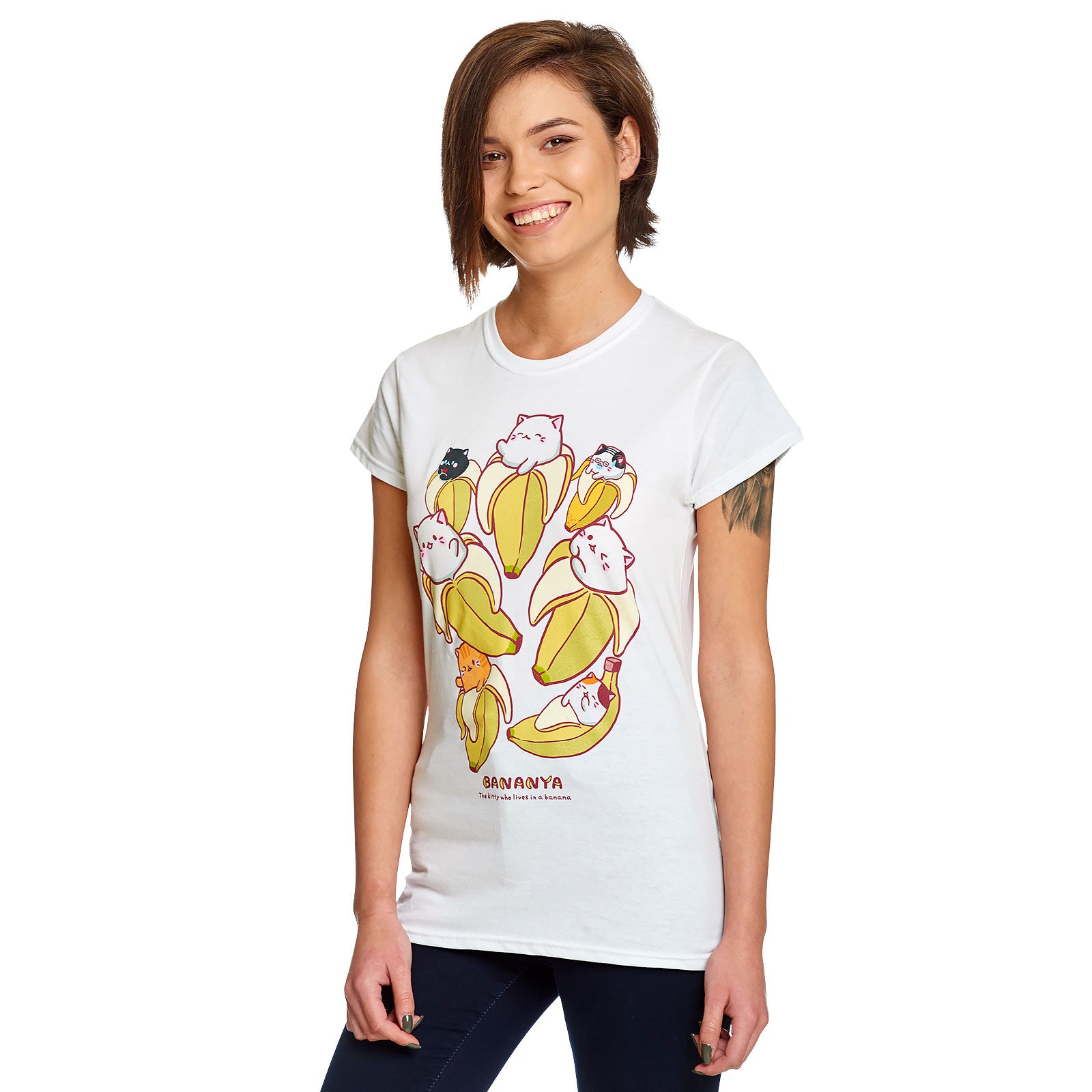 Produktbild Bananya - Characters T-Shirt Damen weiß