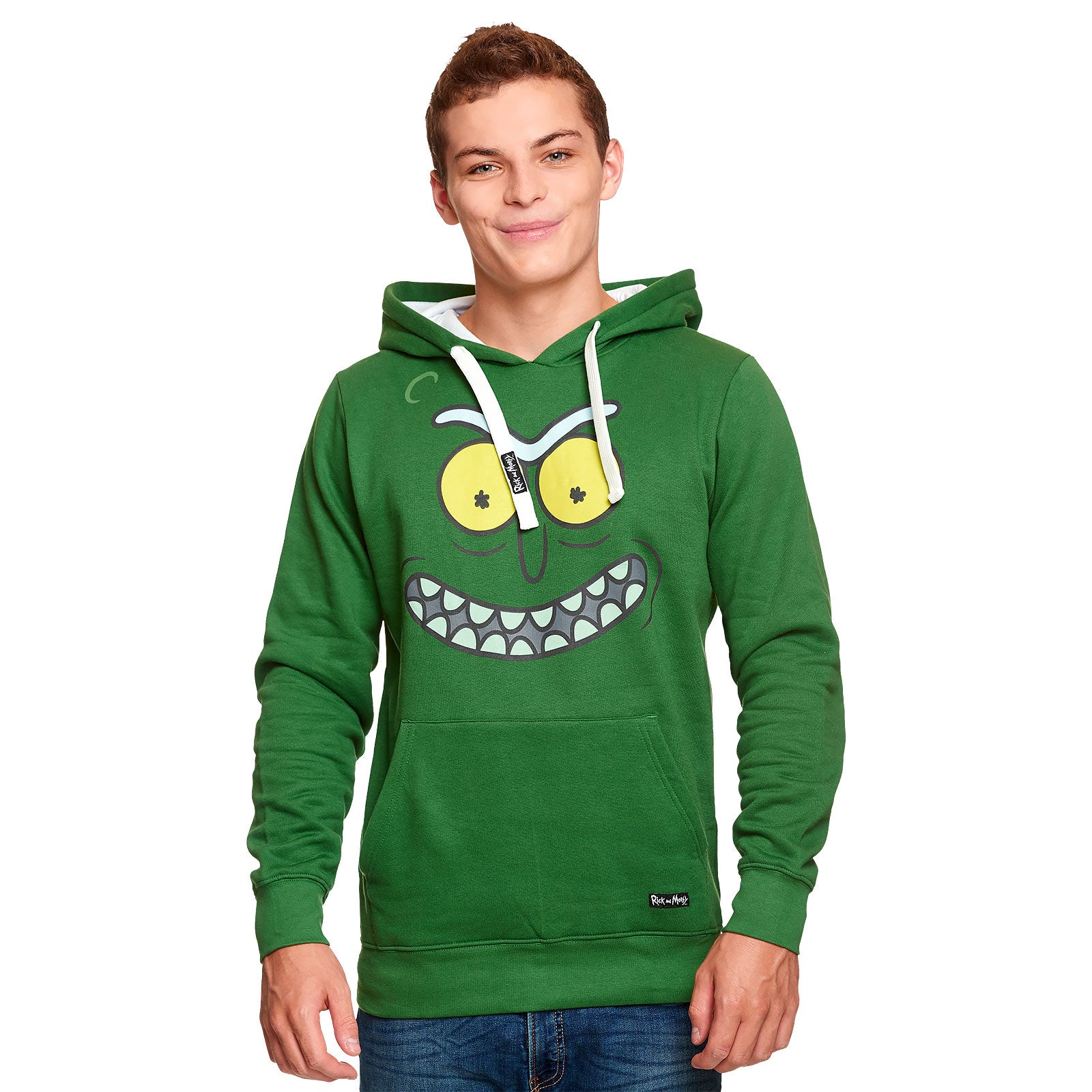 Produktbild Rick and Morty - Pickle Rick Face Hoodie grün