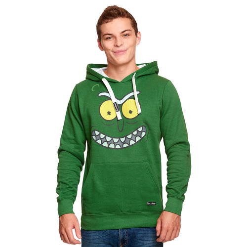 Produktbild Rick and Morty - Pickle Rick Face Hoodie grün