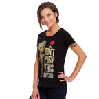 Produktbild Guardians of the Galaxy - Groot Button T-Shirt Damen schwarz