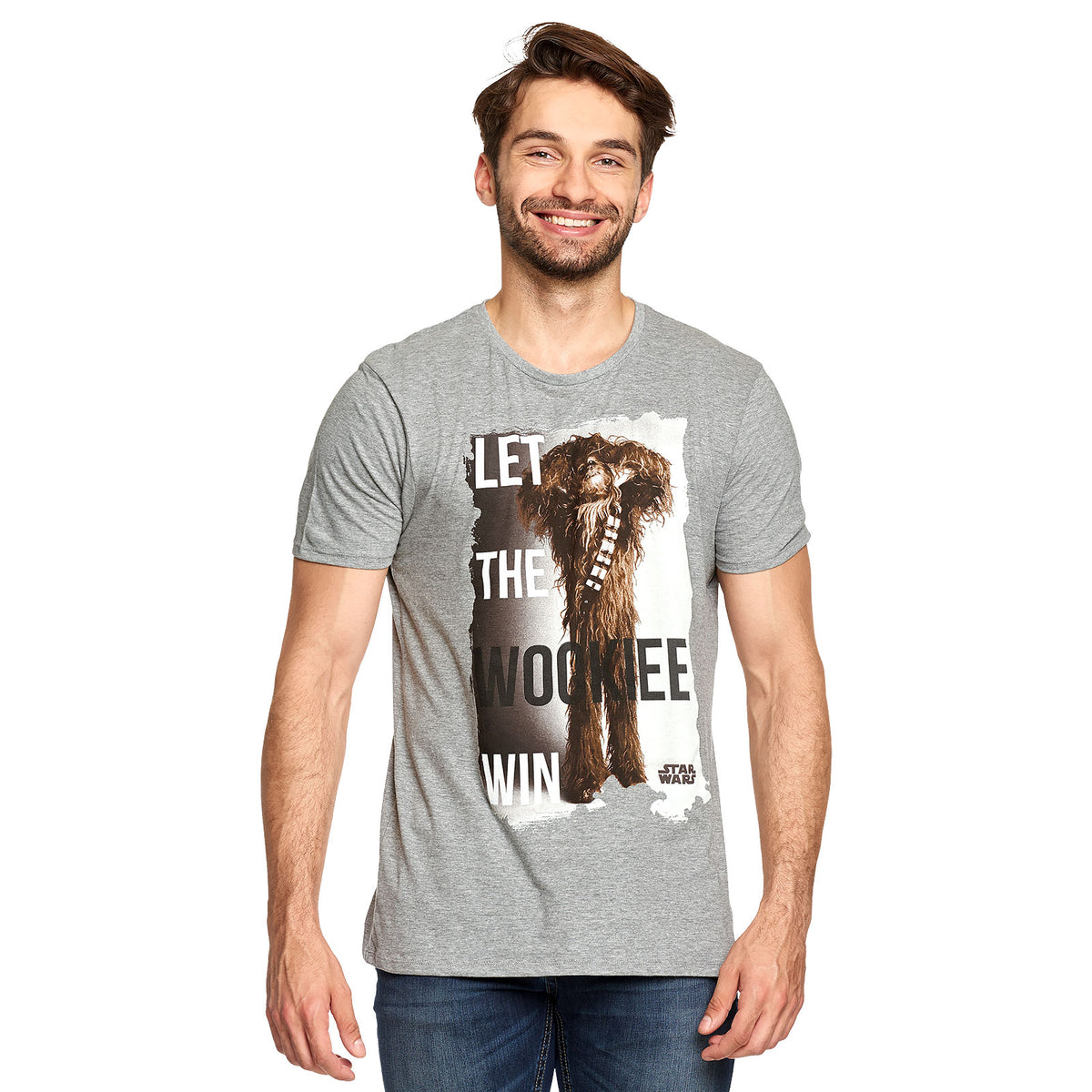 Produktbild Star Wars - Let the Wookiee Win T-Shirt grau