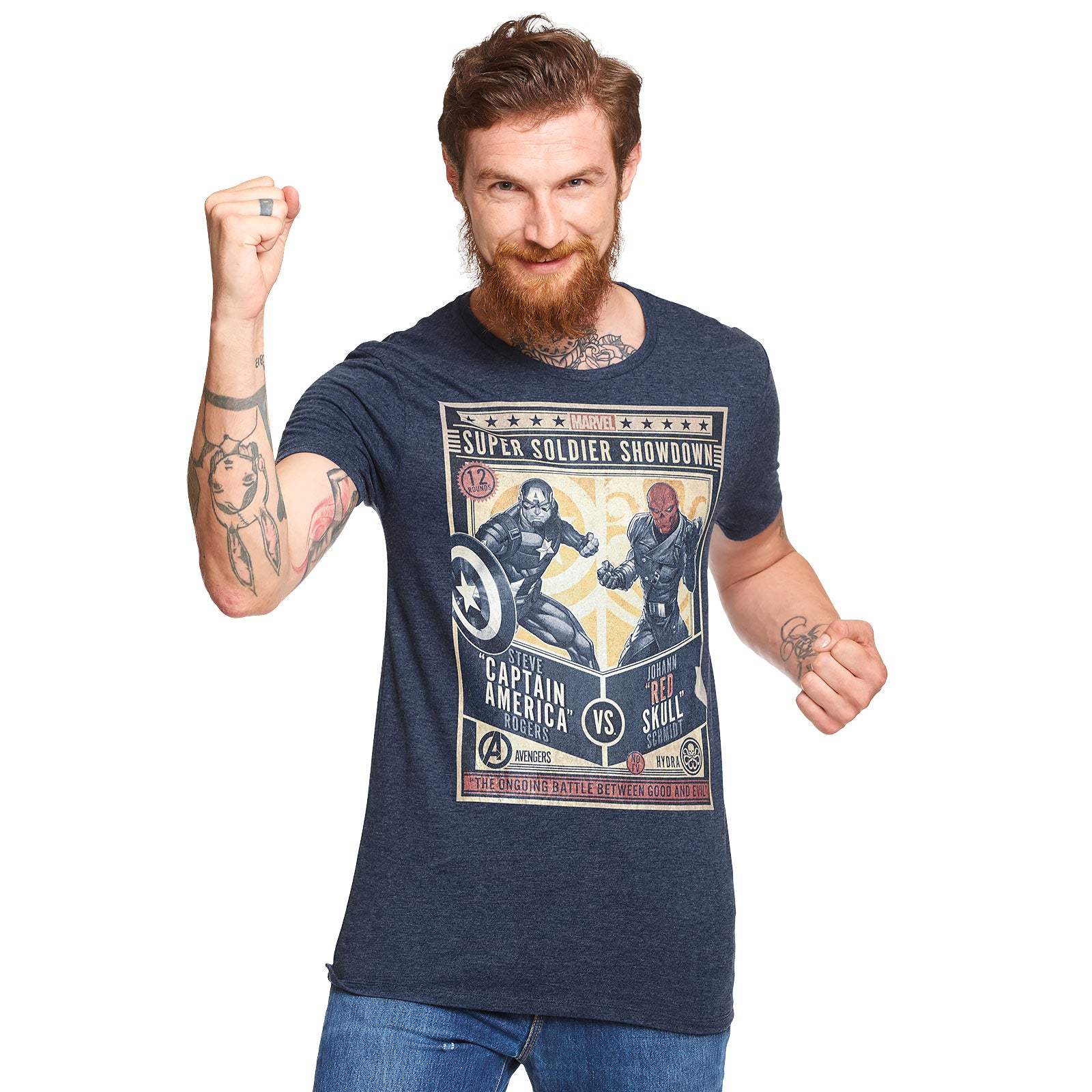 Produktbild Captain America - Super Soldier Showdown T-Shirt blau