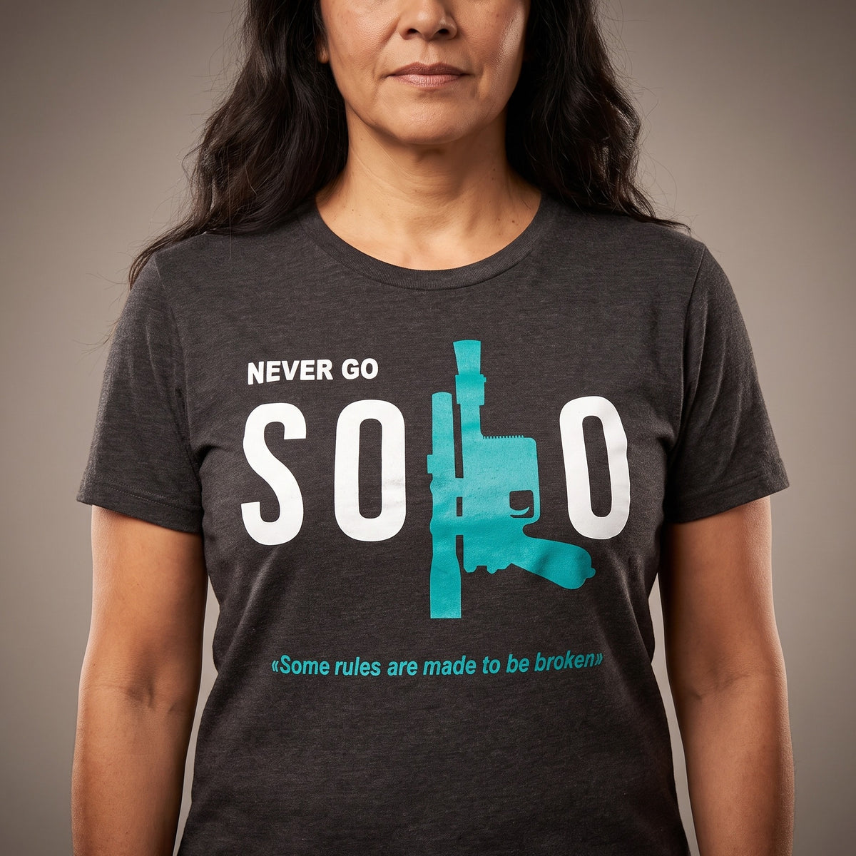 Produktbild Star Wars - Never Go Solo T-Shirt grau
