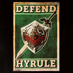 Produktbild Zelda - Defend Hyrule Propaganda Poster T-Shirt schwarz