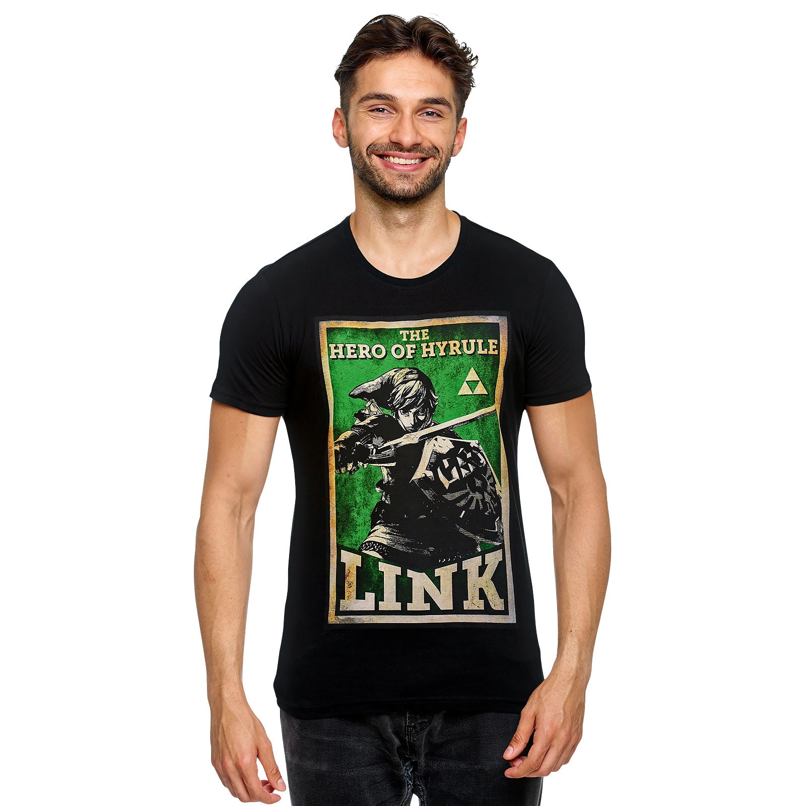 Produktbild Zelda - Link Hero of Hyrule Propaganda Poster T-Shirt schwarz