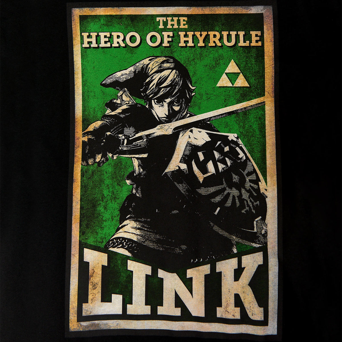 Produktbild Zelda - Link Hero of Hyrule Propaganda Poster T-Shirt schwarz