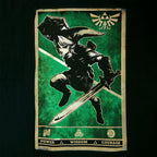 Produktbild Zelda - Link Triforce Propaganda Poster T-Shirt schwarz