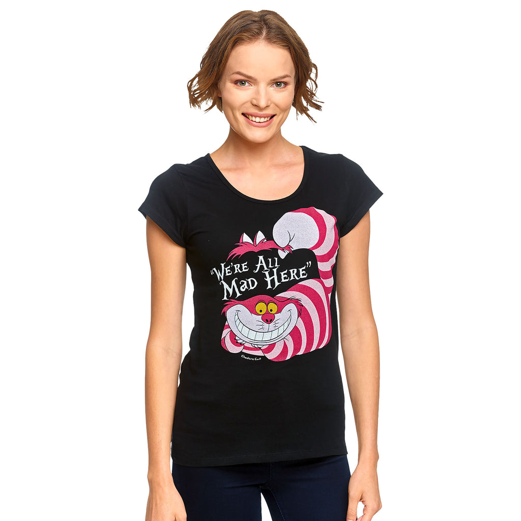Produktbild Alice im Wunderland - Grinsekatze T-Shirt Damen schwarz