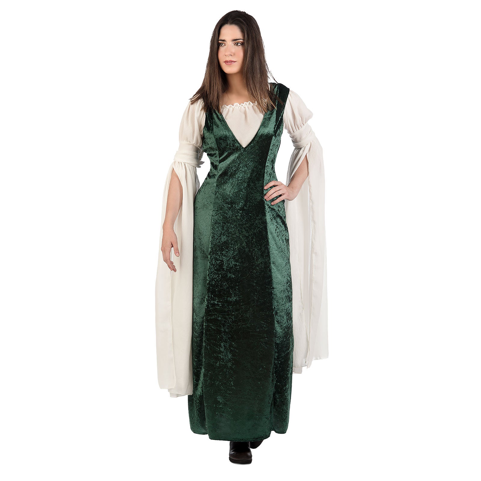 Produktbild Mittelalter Samt Kleid Kostüm Damen grün