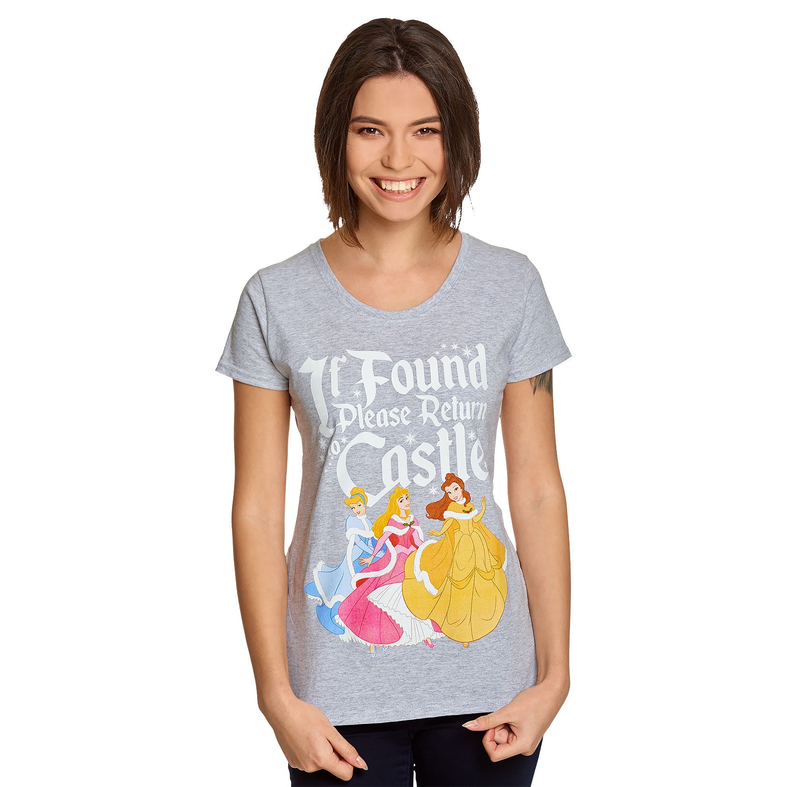 Produktbild Disney Princess - If Found Return to Castle T-Shirt Damen grau