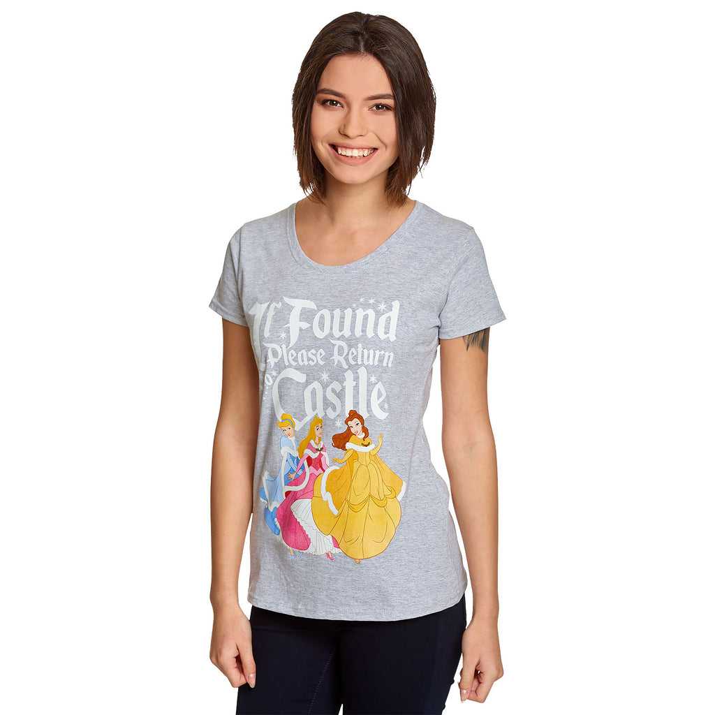Produktbild Disney Princess - If Found Return to Castle T-Shirt Damen grau