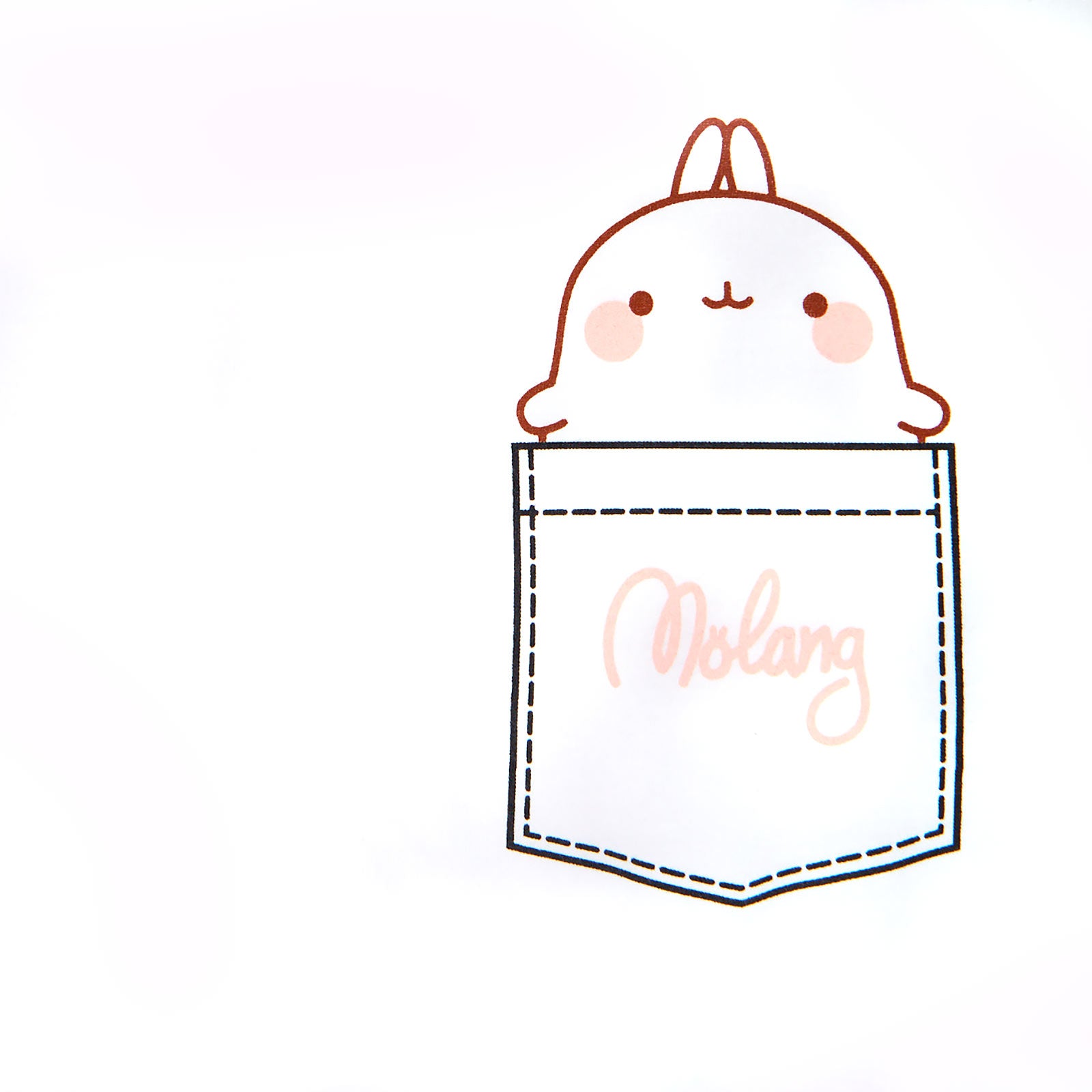 Produktbild Molang - Pocket T-Shirt Damen weiß