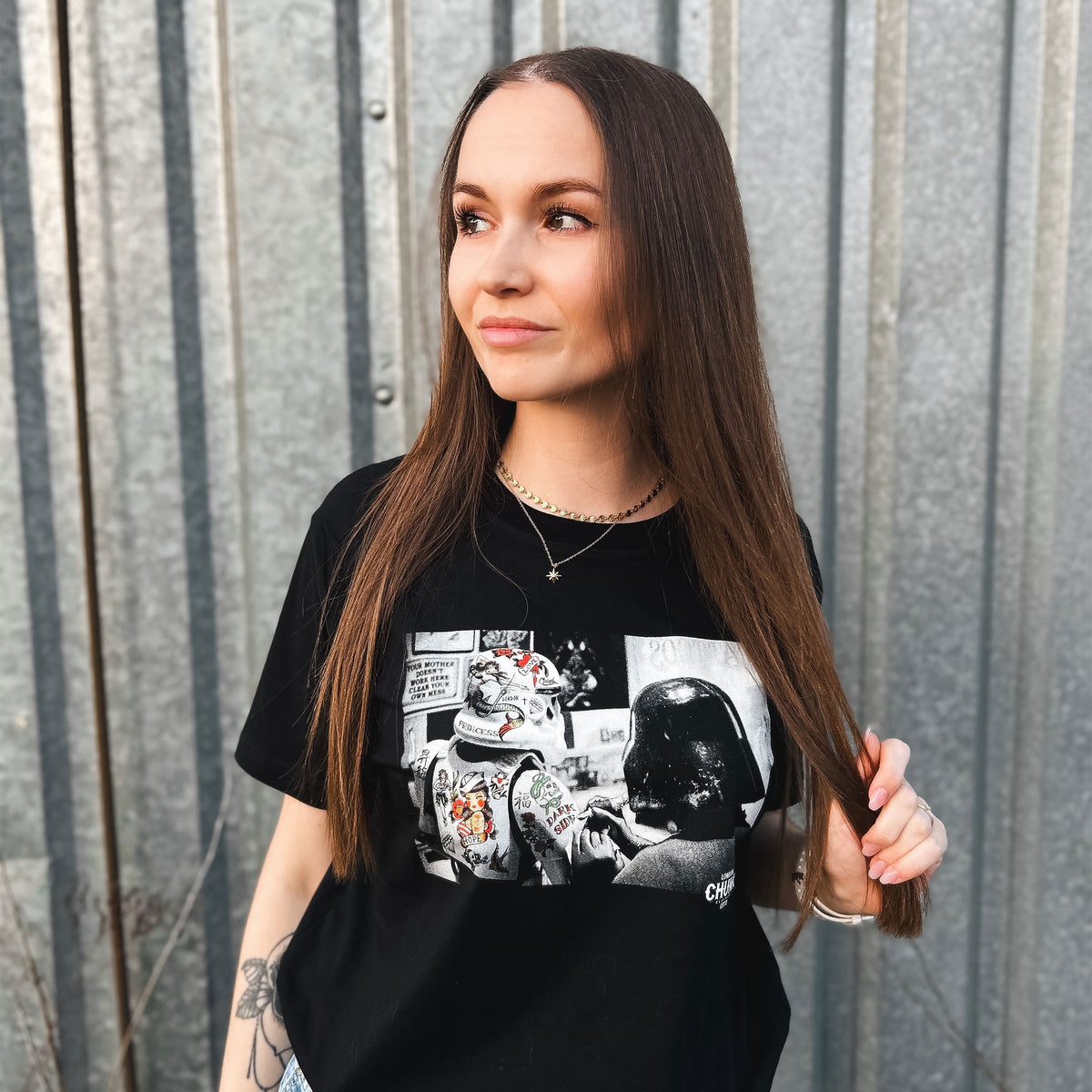 Produktbild Dark Side Tattoo T-Shirt für Star Wars Fans schwarz