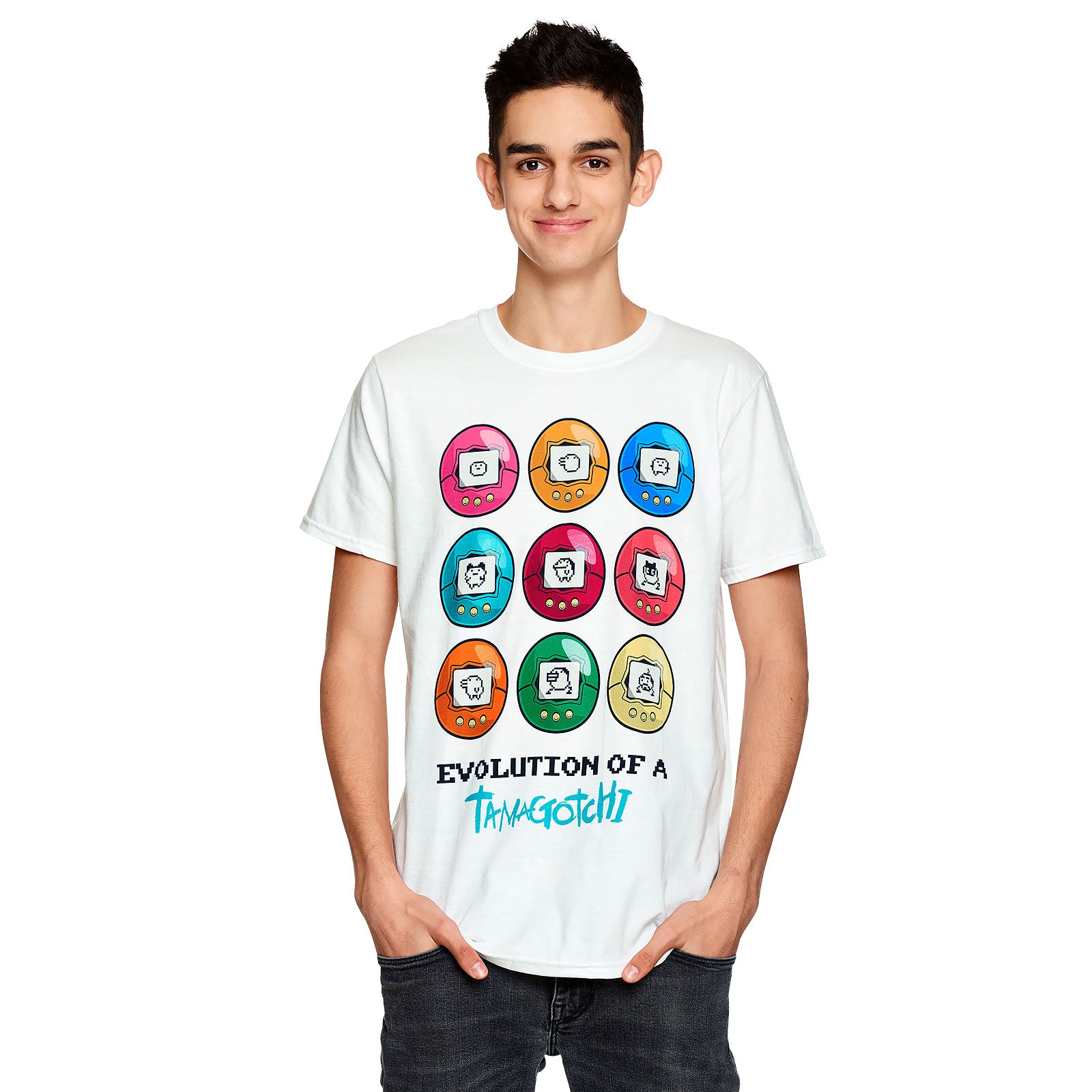 Produktbild Tamagotchi - Evolution of a Tamagotchi T-Shirt weiß