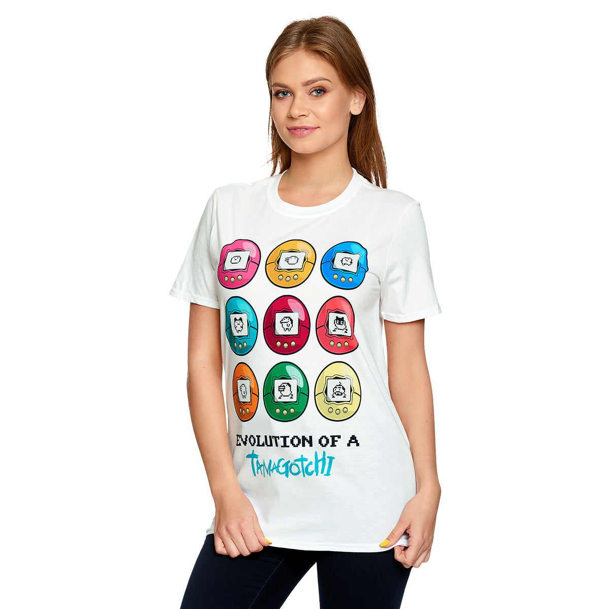 Produktbild Tamagotchi - Evolution of a Tamagotchi T-Shirt weiß