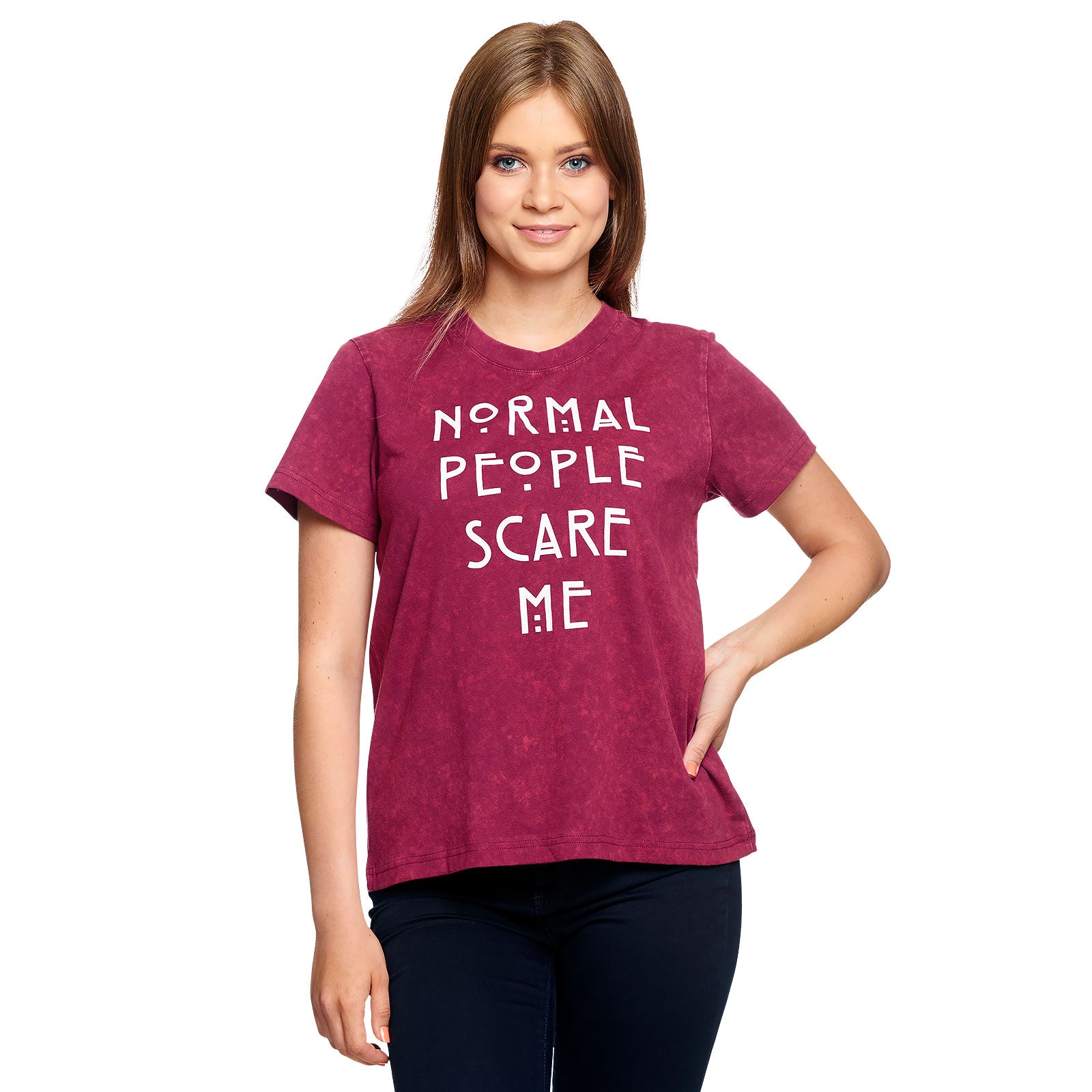 Produktbild American Horror Story - Normal People Scare Me T-Shirt Damen rot