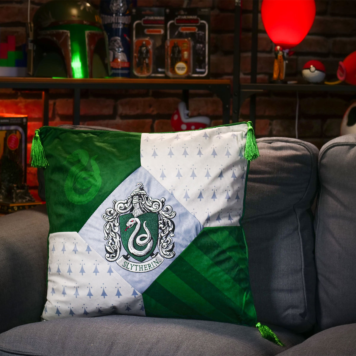 Produktbild Harry Potter - Slytherin Kissen mit Quasten deluxe
