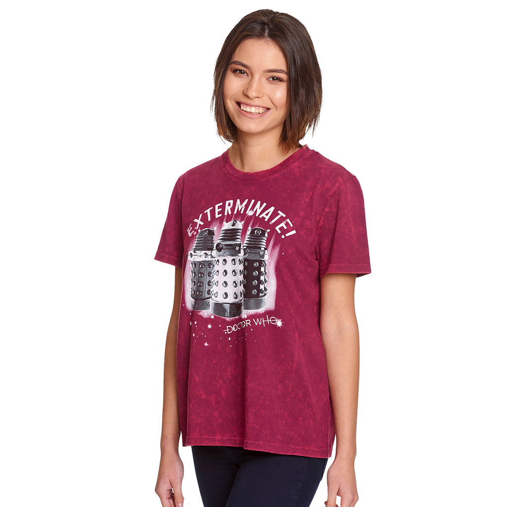 Produktbild Doctor Who - Daleks Exterminate T-Shirt Damen rot