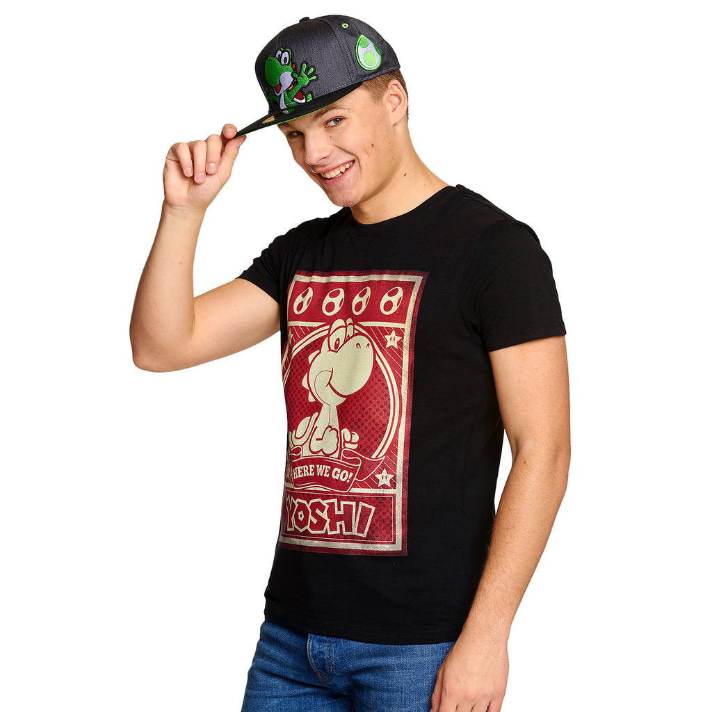 Produktbild Super Mario - Yoshi Snapback Cap grau