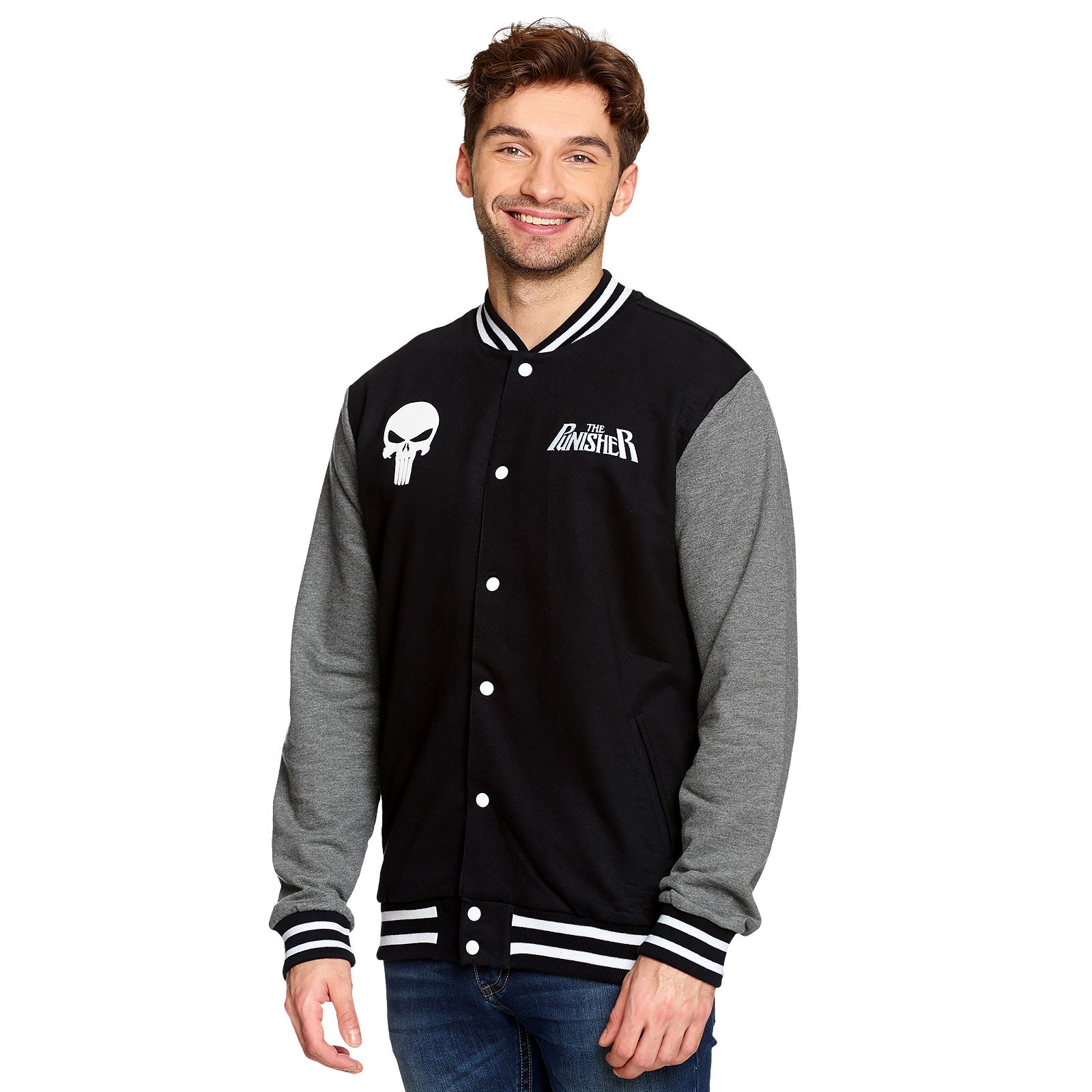 Produktbild Punisher - Skull College Jacke schwarz-grau