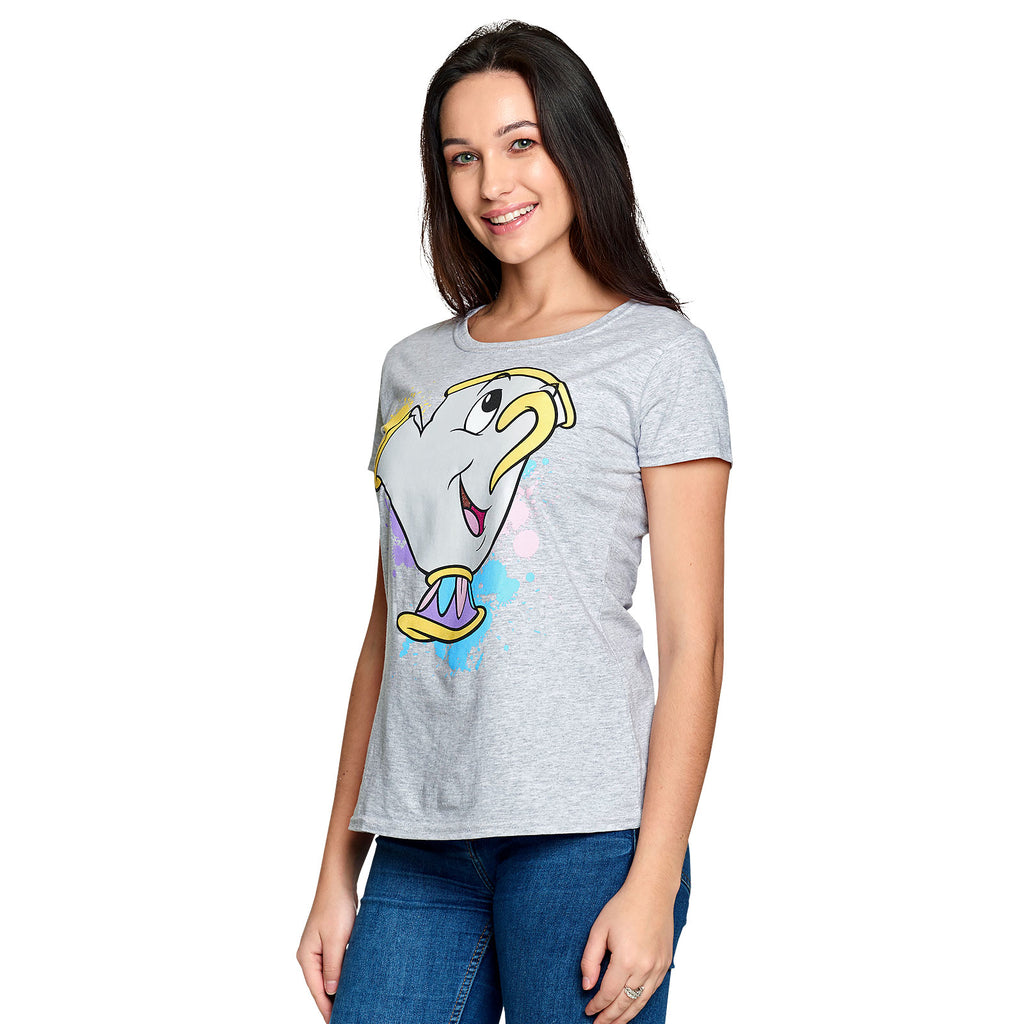 Produktbild Die Schöne und das Biest - Tassilo Splatter T-Shirt Damen grau