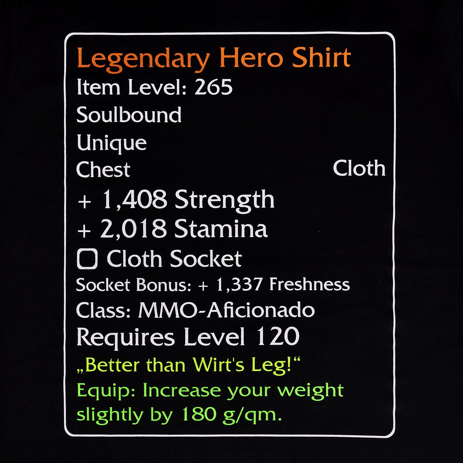Produktbild Level-120-Item Legendary Hero T-Shirt schwarz
