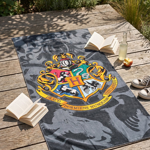 Produktbild Harry Potter - Hogwarts Wappen Strandtuch
