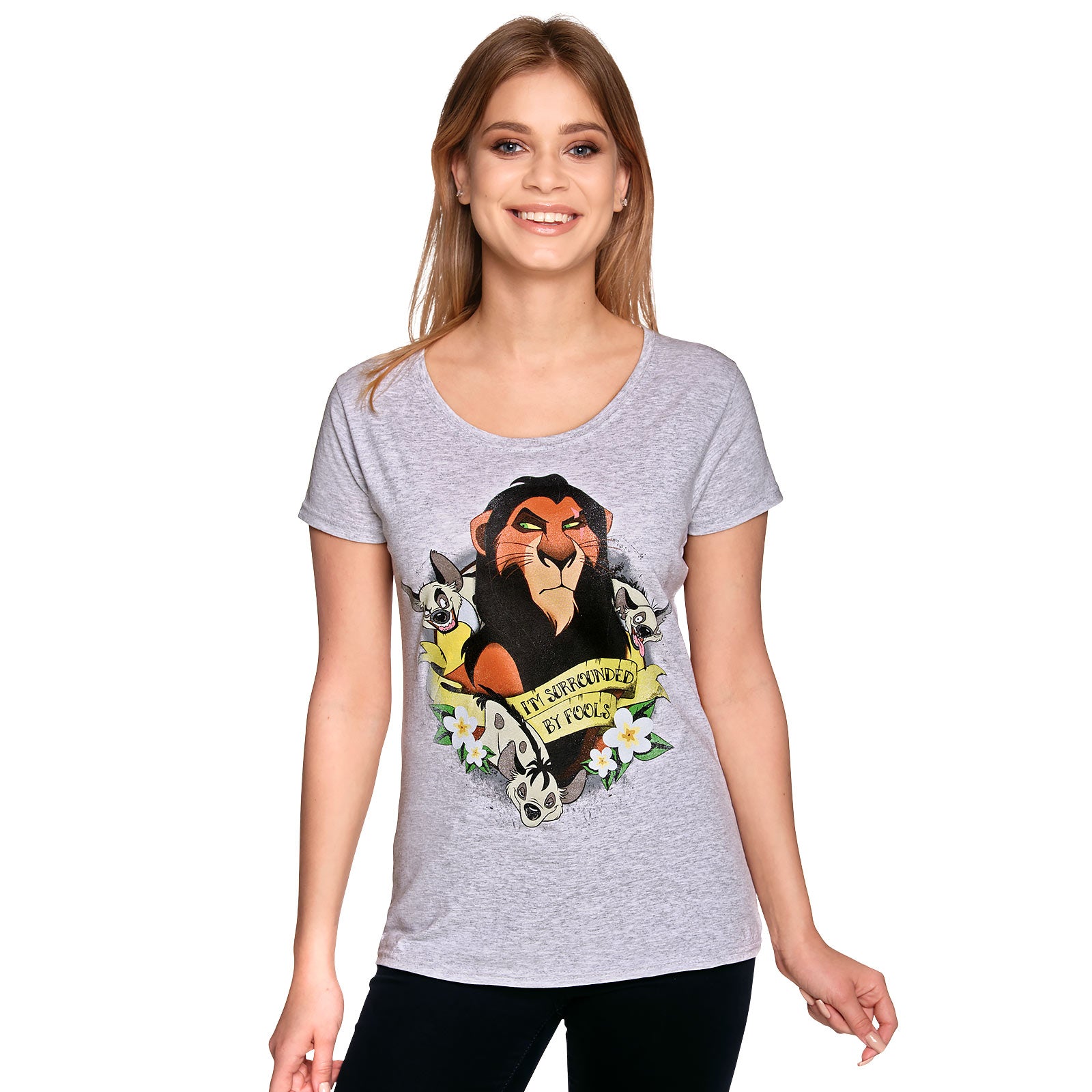 Produktbild König der Löwen - Scar Surrounded by Fools T-Shirt Damen grau