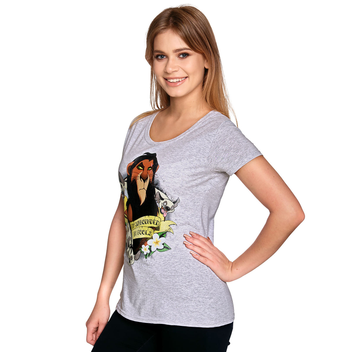 Produktbild König der Löwen - Scar Surrounded by Fools T-Shirt Damen grau