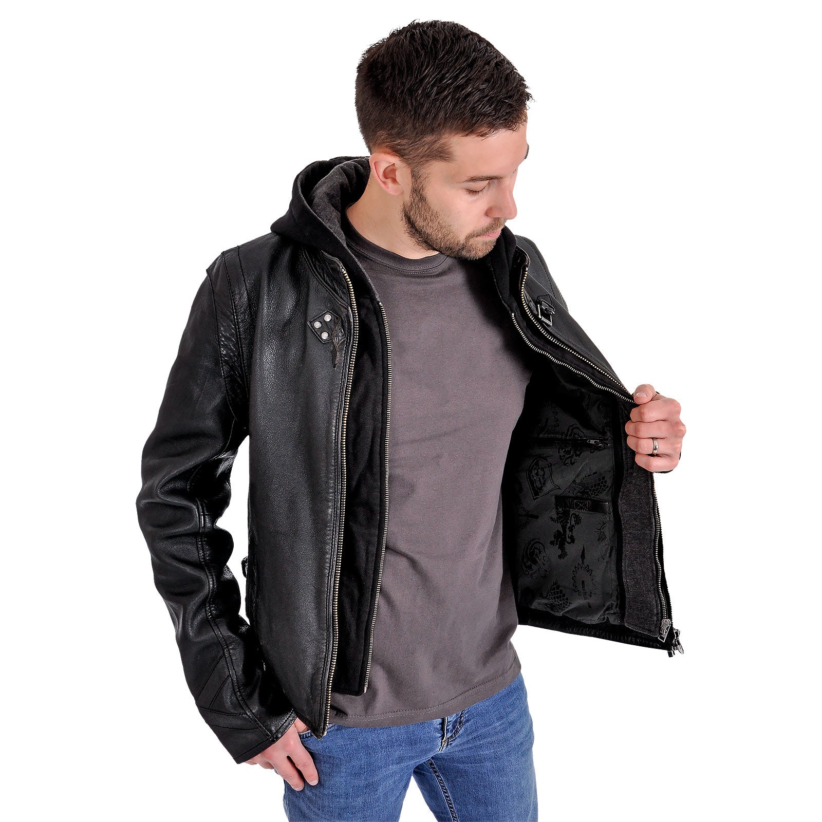 Produktbild Game of Thrones - Stark Wappen Lederjacke