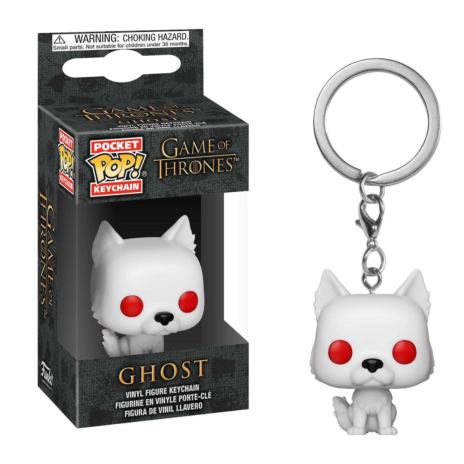 Produktbild Game of Thrones - Ghost Funko Pop Schlüsselanhänger