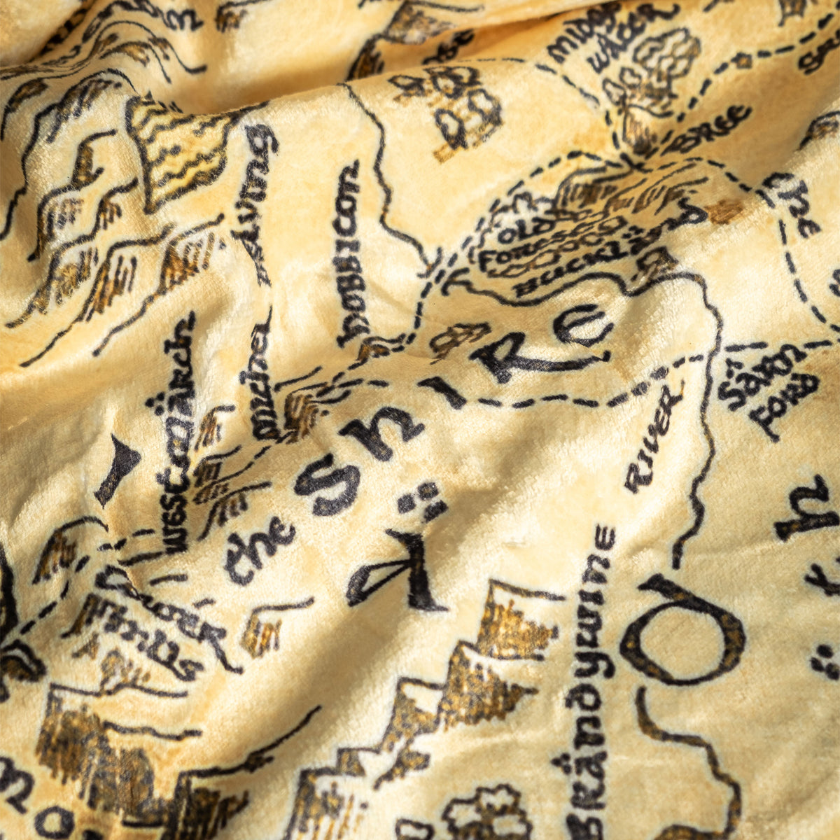 Produktbild Der Herr der Ringe - Mittelerde Karte Flauschdecke mit Teddyfell