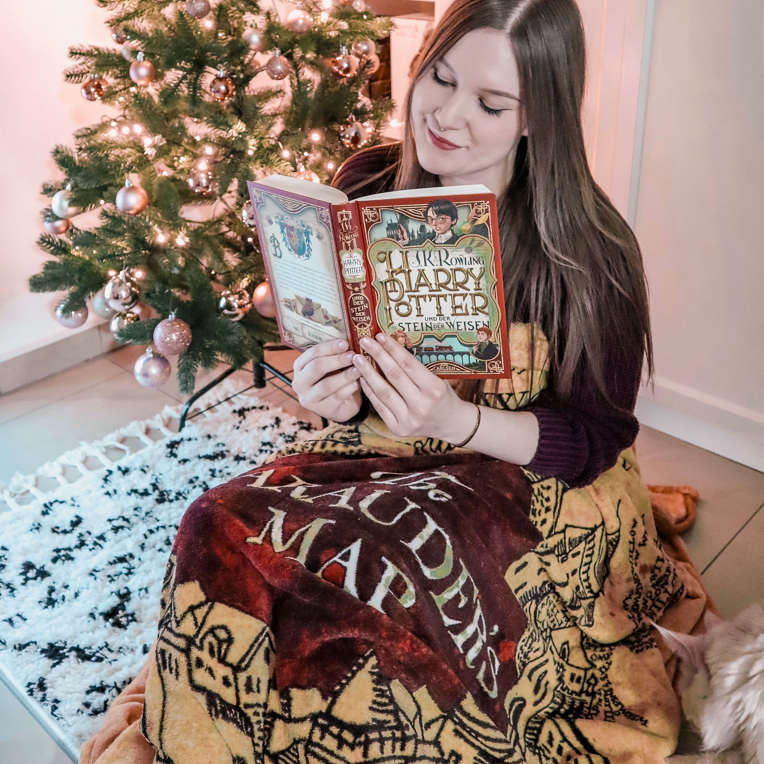 Produktbild Harry Potter - Karte des Rumtreibers Flauschdecke mit Teddyfell