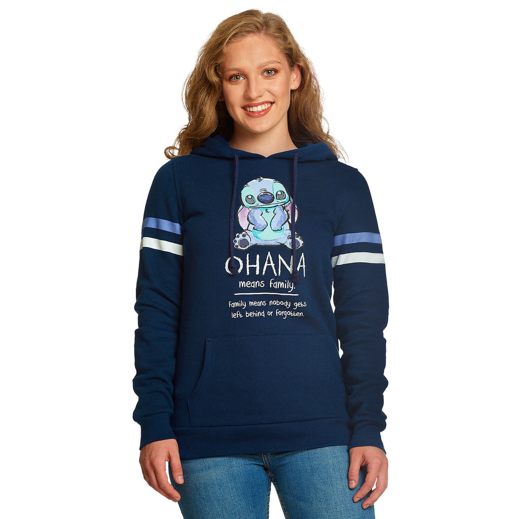 Produktbild Lilo & Stitch - Ohana Means Family Hoodie Damen blau