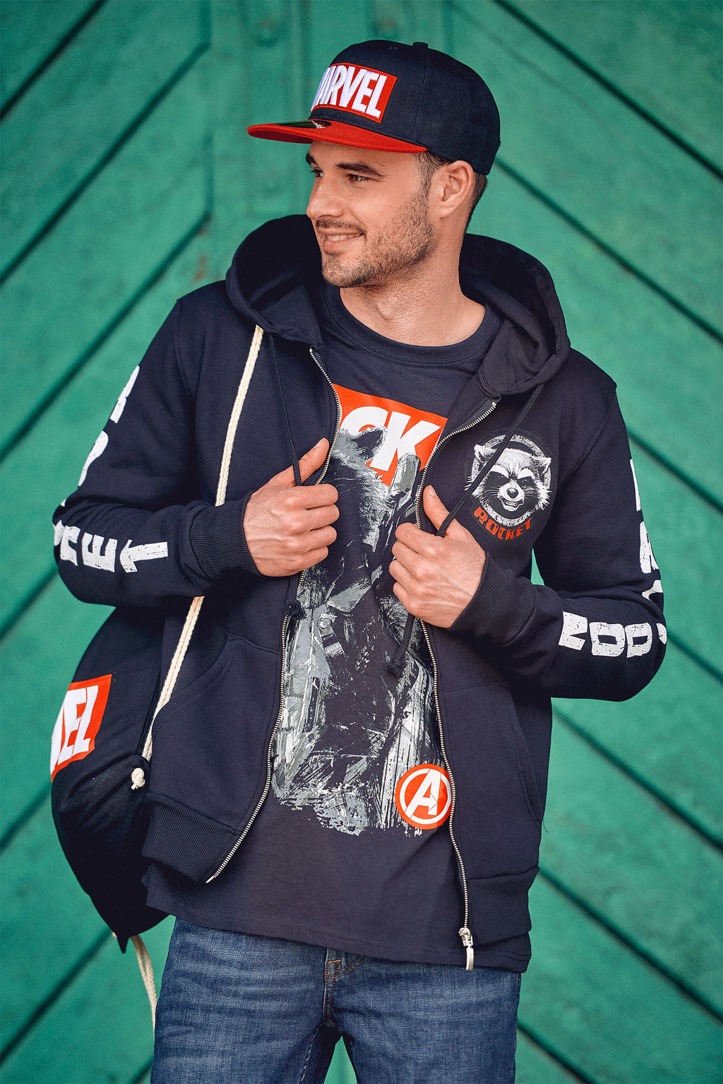 Produktbild Guardians of the Galaxy - Rocket Raccoon Kapuzenjacke schwarz