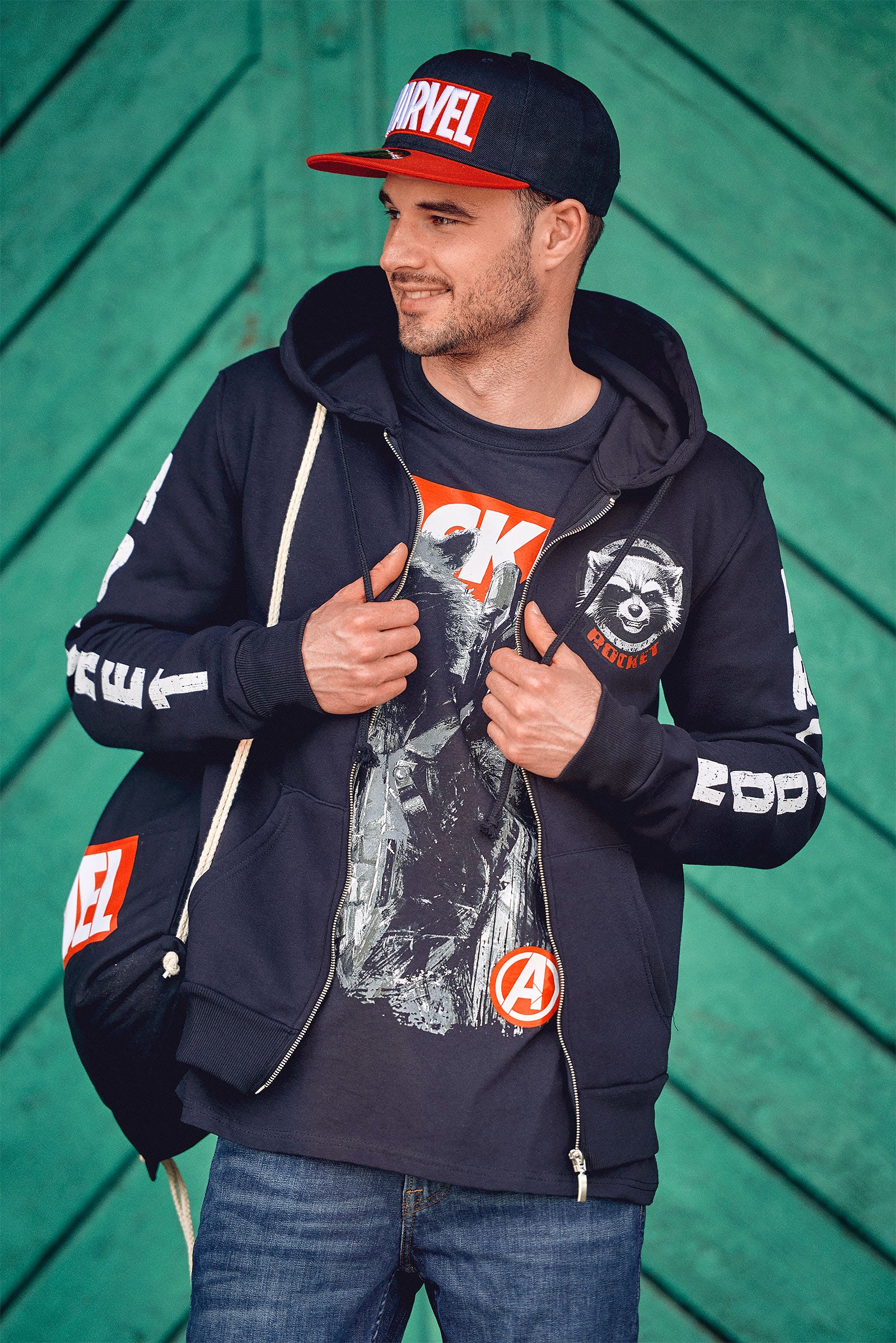 Produktbild Guardians of the Galaxy - Rocket Raccoon Kapuzenjacke schwarz