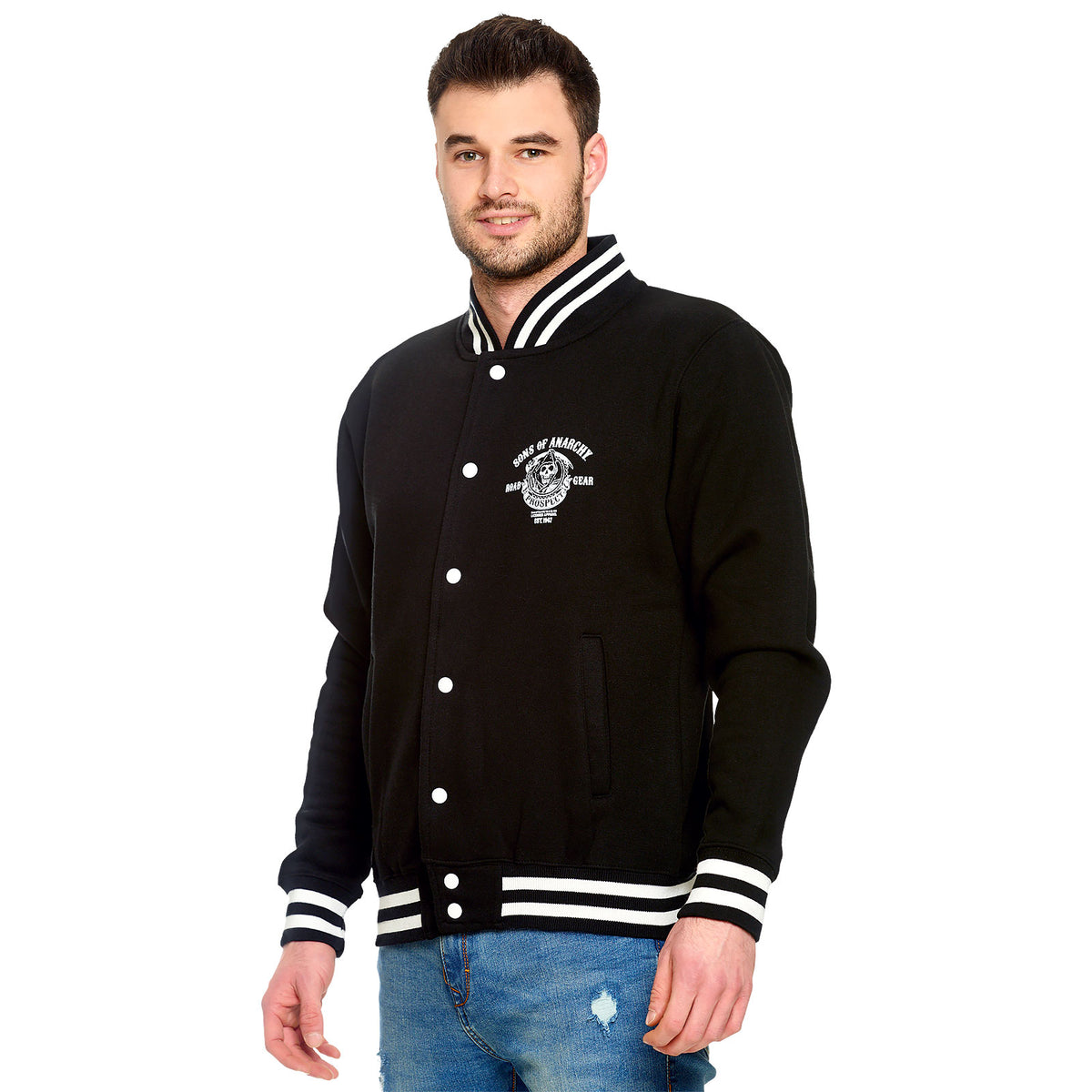 Produktbild Sons of Anarchy - Reaper & Prospect College Jacke schwarz-weiß