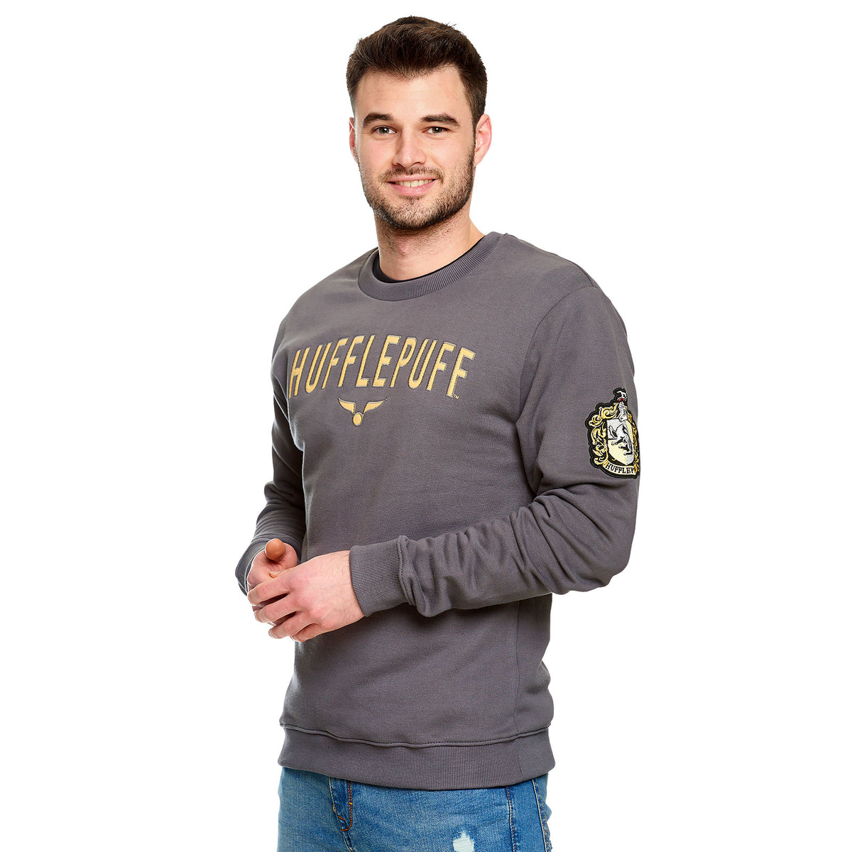 Produktbild Harry Potter - Team Hufflepuff Sweater grau