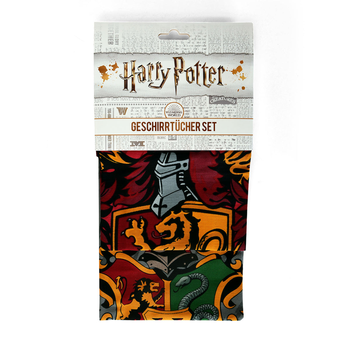 Produktbild Harry Potter - Gryffindor & Hogwarts Geschirrtücher Set